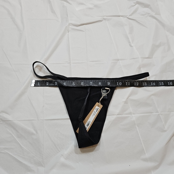 NWT SKIMS Cotton Logo String Thong (Soot) Size XL - Picture 10 of 10